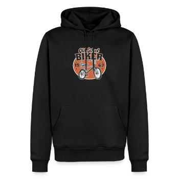 Old School Biker 1962. 61. Geburtstag - Männer Premium Bio Hoodie - Schwarz - Vorne - Nico (187cm)