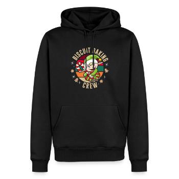 Biscuit baking crew Weihnachtsplätzchen Elfe - Männer Premium Bio Hoodie - Schwarz - Vorne - Nico (187cm)