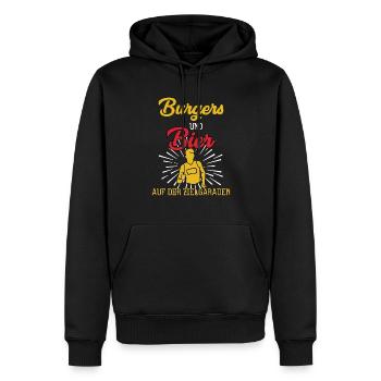 Lustiges Marathon Läufer Laufen Cross Country - Männer Premium Bio Hoodie - Schwarz - Vorne - Nico (187cm)