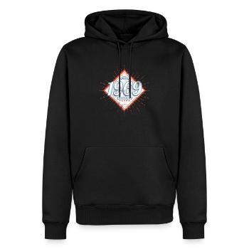 Edition Limitée 1969 Millésime - Sweat à capuche Premium bio Homme - noir - Devant - Nico (187cm)