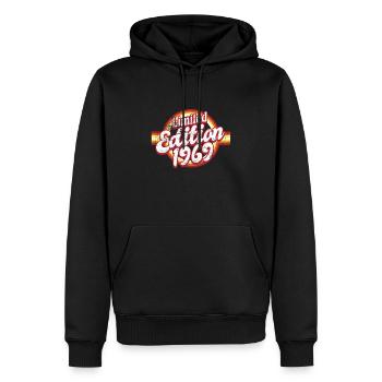 Limited Edition 1969 Vintage - Männer Premium Bio Hoodie - Schwarz - Vorne - Nico (187cm)