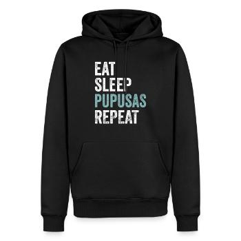 Essen Schlaf Pupusas El Salvador Essen Pupusas - Männer Premium Bio Hoodie - Schwarz - Vorne - Nico (187cm)