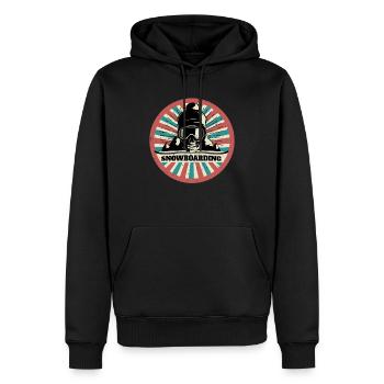 Snowboard Skull - Männer Premium Bio Hoodie - Schwarz - Vorne - Nico (187cm)