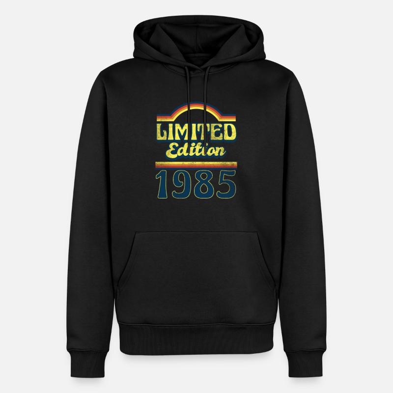 Edition Limitée Millésime 1985 - Sweat à capuche Premium bio Homme - noir