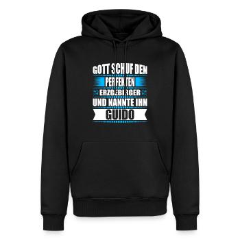 Erzgebirge Mann Namen Sachsen Guido - Männer Premium Bio Hoodie - Schwarz - Vorne - Nico (187cm)
