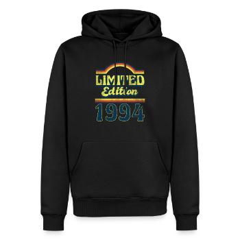 Limited Edition 1994 Vintage - Männer Premium Bio Hoodie - Schwarz - Vorne - Nico (187cm)