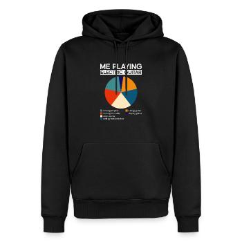 Ich spiele E-Gitarre - E-Gitarre Gitarre Spieler - Männer Premium Bio Hoodie - Schwarz - Vorne - Nico (187cm)