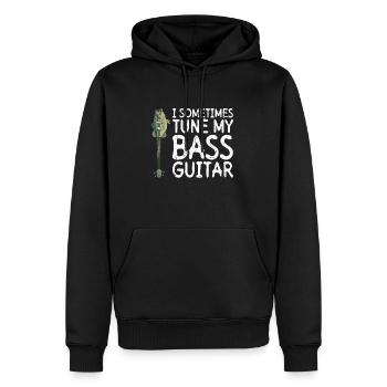 I sometimes tune my bass guitar guitarist - Men’s Premium Organic Hoodie - black - Front - Nico (187cm)