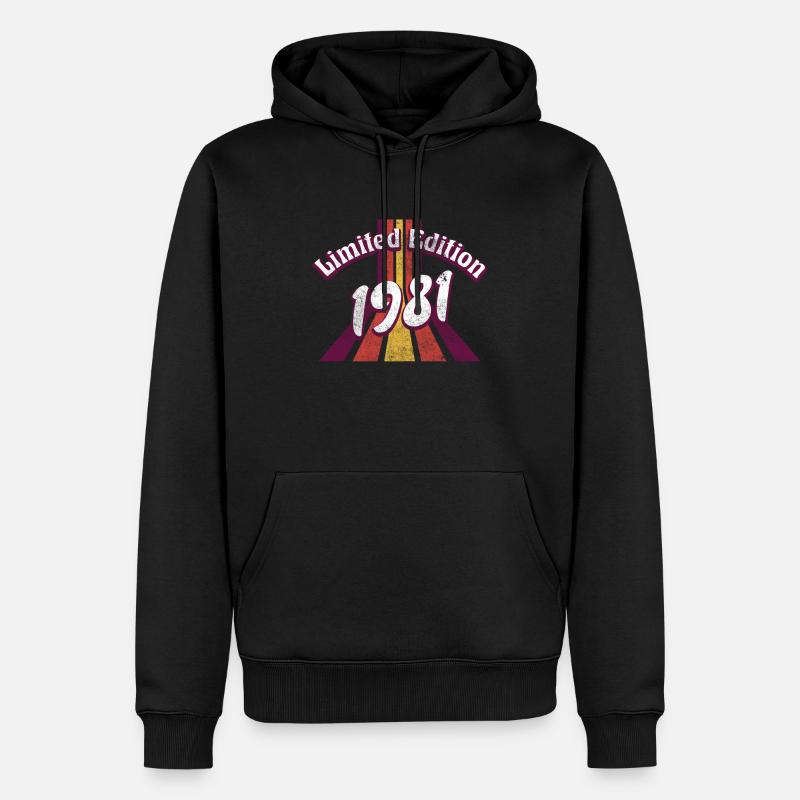 Edition Limitée Millésime 1981 - Sweat à capuche Premium bio Homme - noir