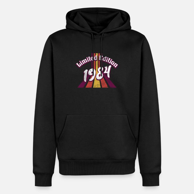 Edition Limitée Millésime 1984 - Sweat à capuche Premium bio Homme - noir