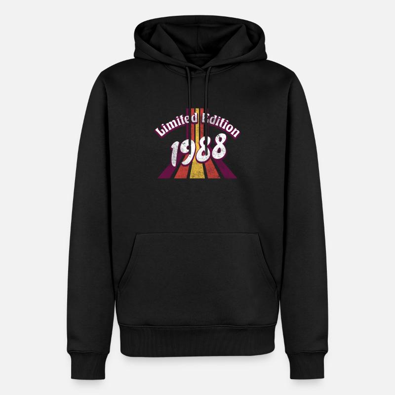 Edition Limitée Millésime 1988 - Sweat à capuche Premium bio Homme - noir