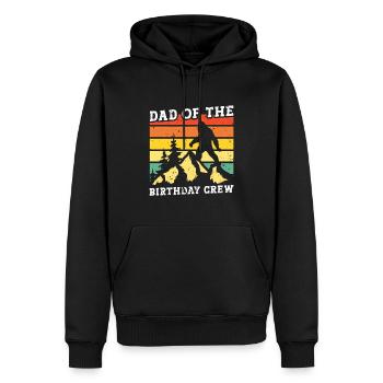 Bigfoot Party fournit le père de l’équipe d’anniversaire - Sweat à capuche Premium bio Homme - noir - Devant - Nico (187cm)