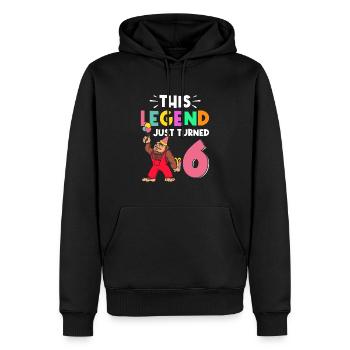 Bigfoot Party fournit cette légende qui vient d’avoir 6 ans - Sweat à capuche Premium bio Homme - noir - Devant - Nico (187cm)