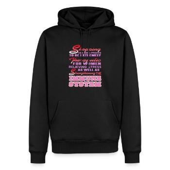 Shopping Strengthen The Immune System Retro Funny - Men’s Premium Organic Hoodie - black - Front - Nico (187cm)