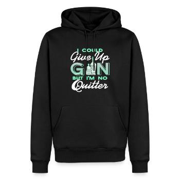 I Could Give Up Gin But I'm No Quitter Retro Funny - Männer Premium Bio Hoodie - Schwarz - Vorne - Nico (187cm)