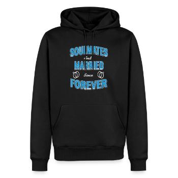 Soulmates & Married Since Forever Cute Retro - Männer Premium Bio Hoodie - Schwarz - Vorne - Nico (187cm)