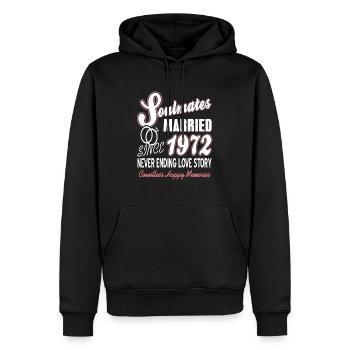 Soulmates Married Since 1972 Countless Memories - Männer Premium Bio Hoodie - Schwarz - Vorne - Nico (187cm)