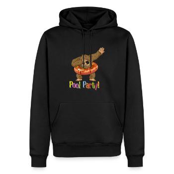 Bigfoot Party Supplies Sasquatch Pool Party - Männer Premium Bio Hoodie - Schwarz - Vorne - Nico (187cm)