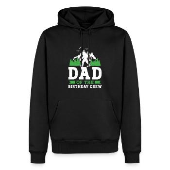 Bigfoot Party fournit le père de l’équipe d’anniversaire - Sweat à capuche Premium bio Homme - noir - Devant - Nico (187cm)