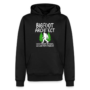 Bigfoot Party fournit Bigfoot Architect - Sweat à capuche Premium bio Homme - noir - Devant - Nico (187cm)