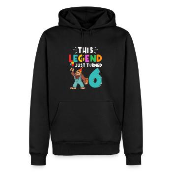 Bigfoot Party fournit cette légende qui vient d’avoir 6 ans - Sweat à capuche Premium bio Homme - noir - Devant - Nico (187cm)