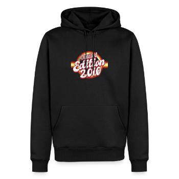 Edition Limitée Millésime 2010 - Sweat à capuche Premium bio Homme - noir - Devant - Nico (187cm)