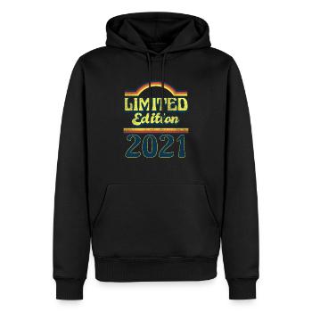 Limited Edition 2021 Vintage - Männer Premium Bio Hoodie - Schwarz - Vorne - Nico (187cm)