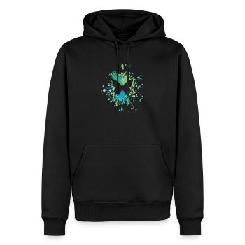 Éclaboussure de couleur papillon - Sweat à capuche Premium bio Homme - noir - Devant - Nico (187cm)
