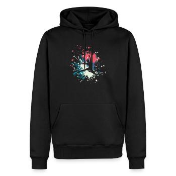 Éclaboussure de couleur d'expression de danse - Sweat à capuche Premium bio Homme - noir - Devant - Nico (187cm)