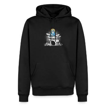 Heilige Maria am Schlagzeug - Schlagzeuger Rock - Männer Premium Bio Hoodie - Schwarz - Vorne - Nico (187cm)