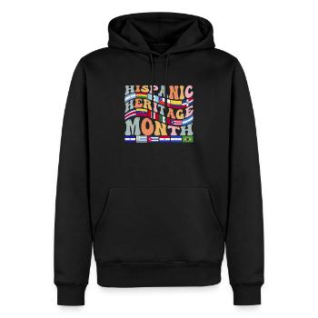 National Hispanic Heritage Month Lateinische Flaggen - Männer Premium Bio Hoodie - Schwarz - Vorne - Nico (187cm)