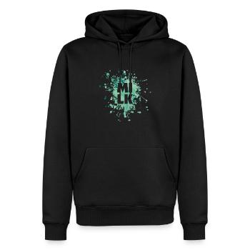 Milk Letter Color Splash - Männer Premium Bio Hoodie - Schwarz - Vorne - Nico (187cm)