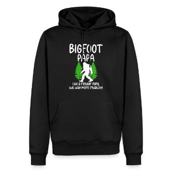 Bigfoot Party fournit Bigfoot Papa - Sweat à capuche Premium bio Homme - noir - Devant - Nico (187cm)