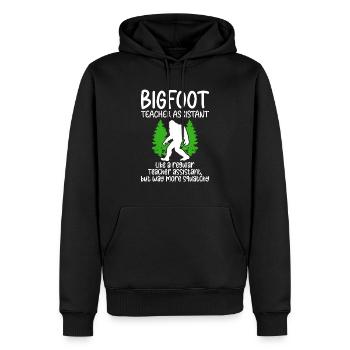 Bigfoot Party fournit un assistant enseignant Bigfoot - Sweat à capuche Premium bio Homme - noir - Devant - Nico (187cm)