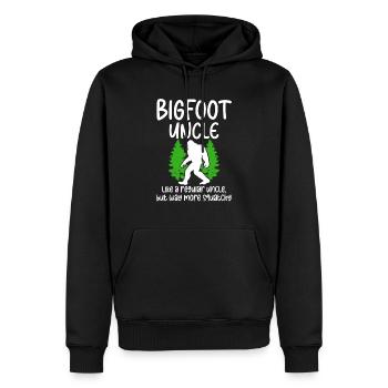 Bigfoot Party fournit Bigfoot Uncle - Sweat à capuche Premium bio Homme - noir - Devant - Nico (187cm)