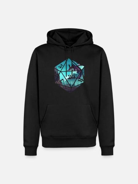 RPG RPG jeu de rôle dragon sur table - Sweat à capuche Premium bio Homme - noir