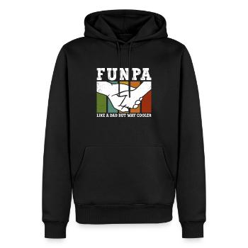Funpa-definition Wie Opa, Nur Cooler - Männer Premium Bio Hoodie - Schwarz - Vorne - Nico (187cm)