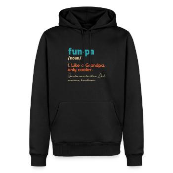 Funpa-definition Wie Opa, Nur Cooler - Männer Premium Bio Hoodie - Schwarz - Vorne - Nico (187cm)