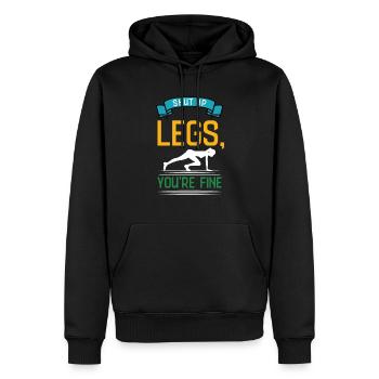Lustiges Marathon Läufer Laufen Cross Country - Männer Premium Bio Hoodie - Schwarz - Vorne - Nico (187cm)
