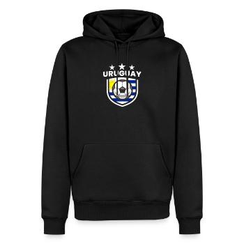 Équipe d’Uruguay de football Flag Football - Sweat à capuche Premium bio Homme - noir - Devant - Nico (187cm)