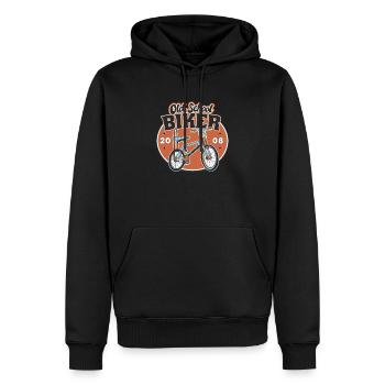 Old School Biker 2008. 15. Geburtstag - Männer Premium Bio Hoodie - Schwarz - Vorne - Nico (187cm)