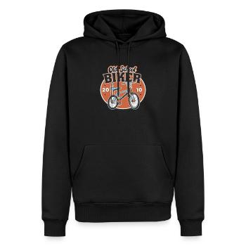 Old School Biker 2010. 13. Geburtstag - Männer Premium Bio Hoodie - Schwarz - Vorne - Nico (187cm)