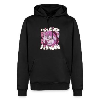 Dieses Mädchen liebt das Fischen Dieses Mädchen li - Männer Premium Bio Hoodie - Schwarz - Vorne - Nico (187cm)