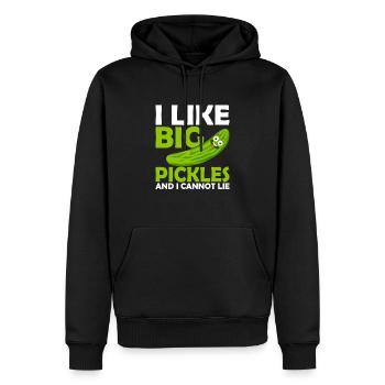 I Like Big Pickles And I Cannot Lie Cucumber Pickl - Männer Premium Bio Hoodie - Schwarz - Vorne - Nico (187cm)