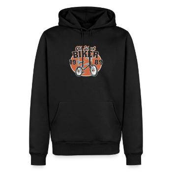 Old School Biker 1989. 34. Geburtstag - Männer Premium Bio Hoodie - Schwarz - Vorne - Nico (187cm)