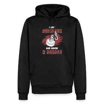 Magnetfischer Magnetangeln Schatzsuche - Männer Premium Bio Hoodie - Schwarz - Vorne - Nico (187cm)
