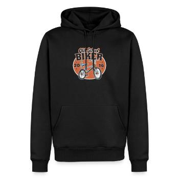 Old School Biker 2016. 7th birthday - Men’s Premium Organic Hoodie - black - Front - Nico (187cm)
