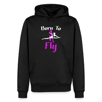 Aerial Yoga Cloth Acrobatics Cloth Air Gymnastics - Men’s Premium Organic Hoodie - black - Front - Nico (187cm)