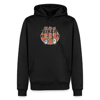 Old School Biker 1975. 48. Geburtstag - Männer Premium Bio Hoodie - Schwarz - Vorne - Nico (187cm)