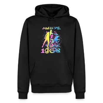 Génial depuis 1968. Agilité, Dressage de chiens - Sweat à capuche Premium bio Homme - noir - Devant - Nico (187cm)